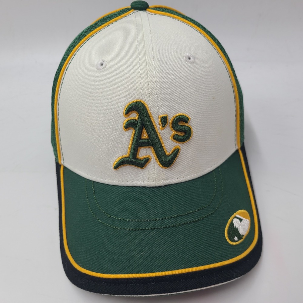 Oakland Athletics Hat Fitted M-L Mesh New Era 39Thirty Green White MLB A's‎ Men